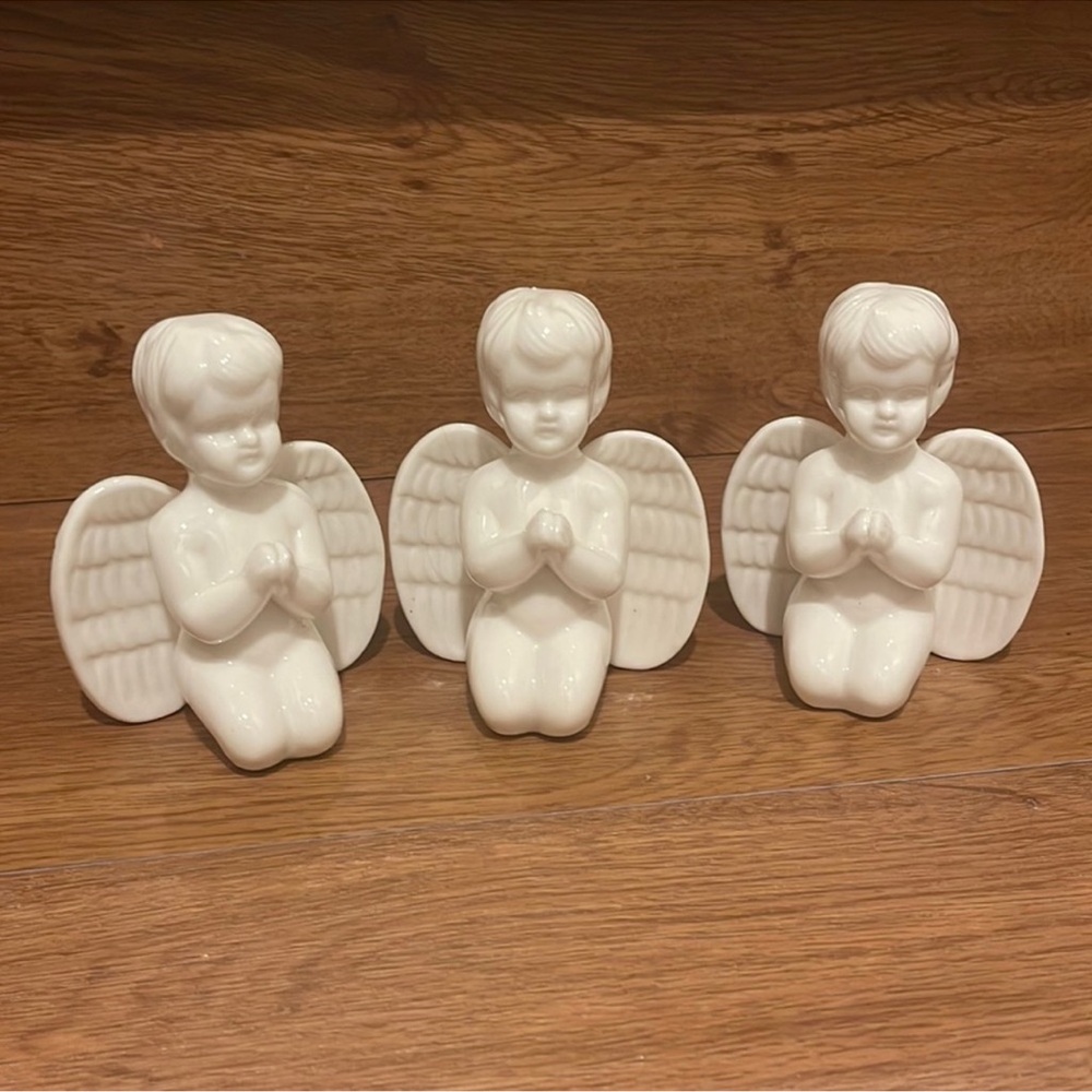 4-Angels Seraphim figures decoration, candle holder, Sculptures, figurines.